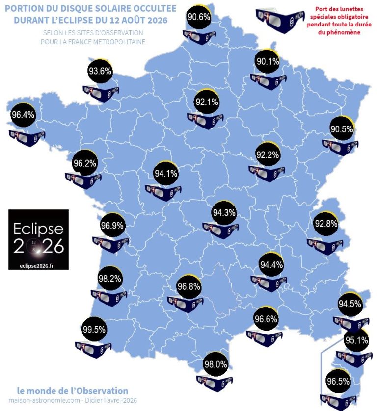 Carte - Maison de l'Astronomie Eclipe Solaire 12 aout 2026